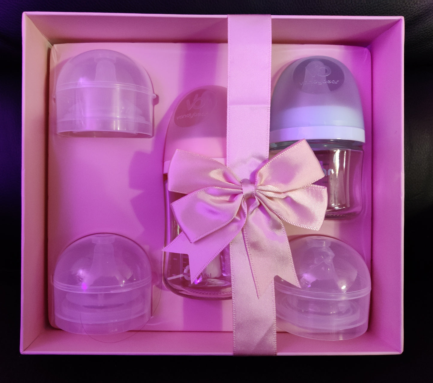 Premium Borosilicate Glass Feeding Bottle Gift Set