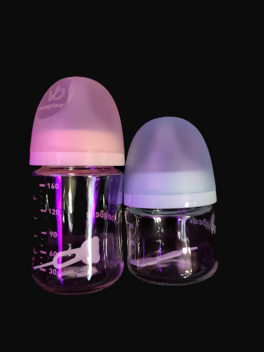 Premium Borosilicate Glass Feeding Bottle Gift Set