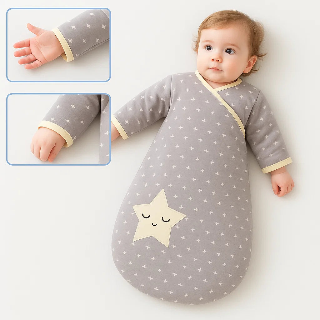 Pure Cotton Baby Sleeping Bag – Long Sleeve Comfort