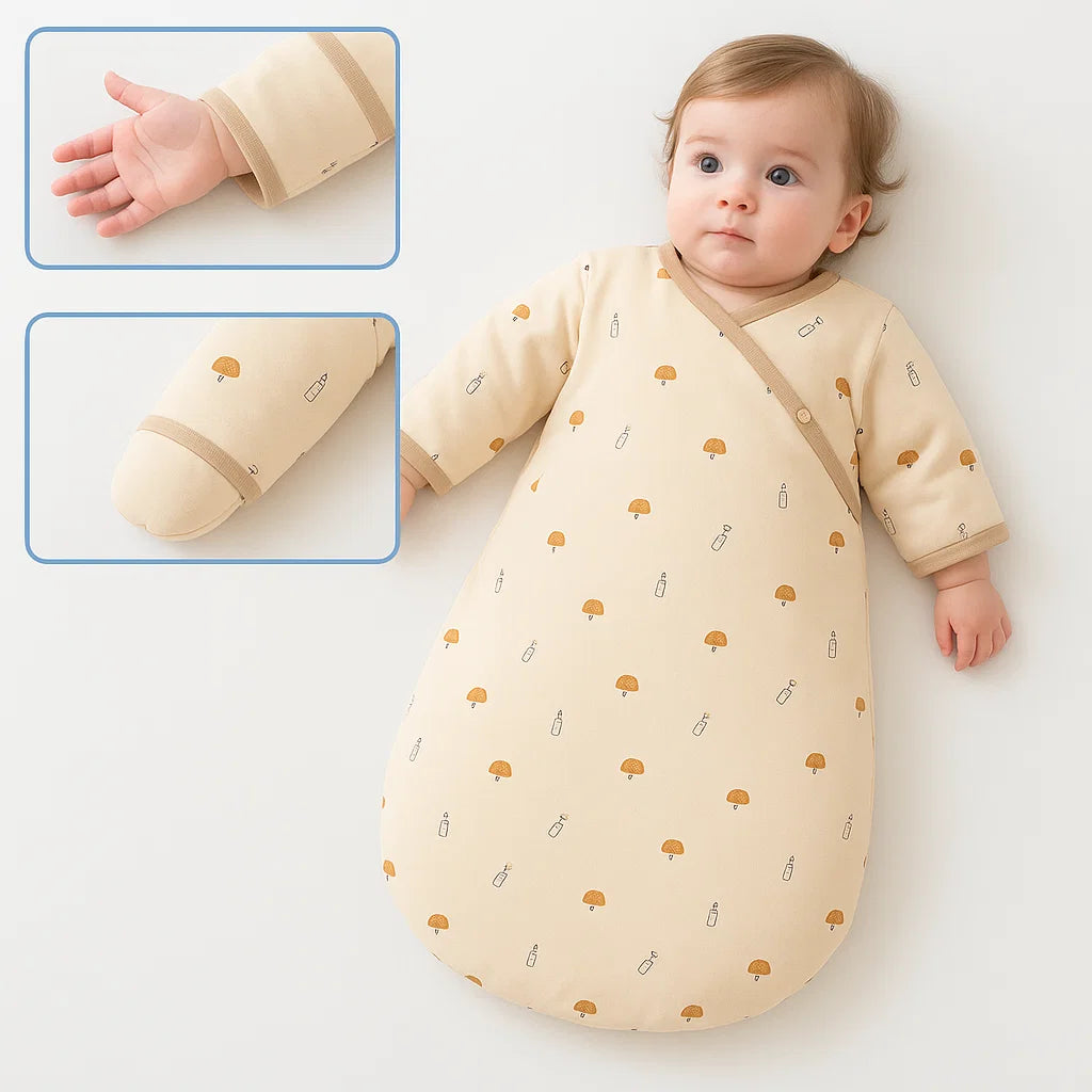 Pure Cotton Baby Sleeping Bag – Long Sleeve Comfort