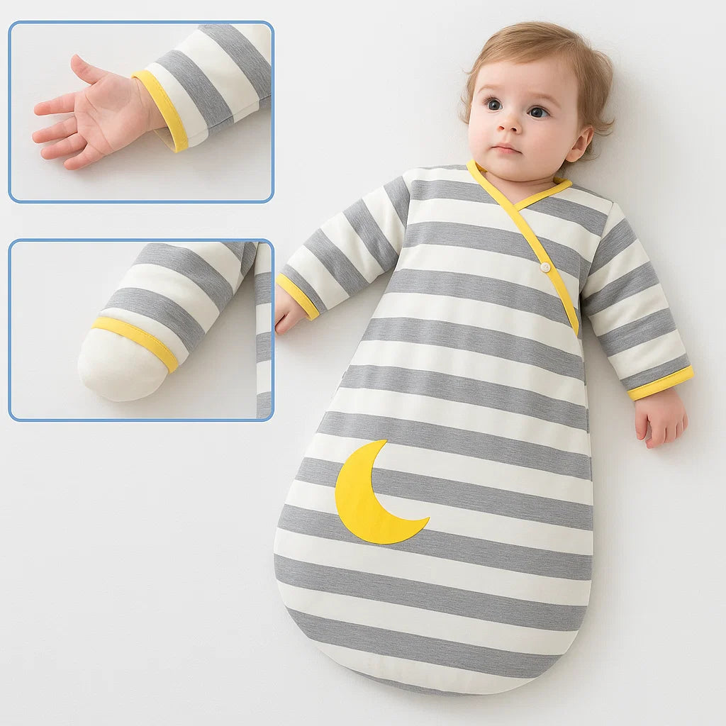 Pure Cotton Baby Sleeping Bag – Long Sleeve Comfort