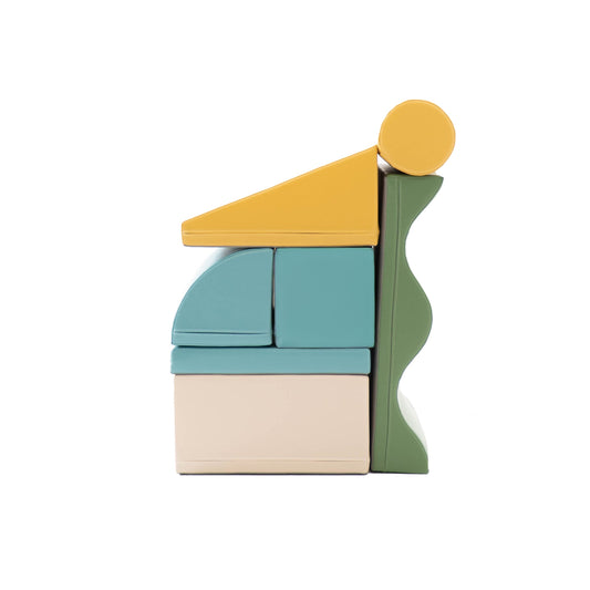 Soft Play 7 Foam Block Set - Pastel Turquoise Discoverer